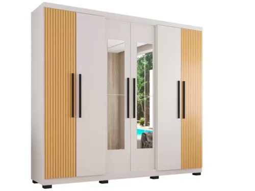 Guarda-roupa Casal com Espelho 6 Portas