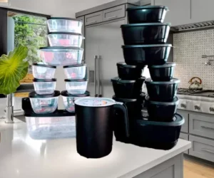 Pote de plástico Kit 21 peças Vasilhas Com Tampa