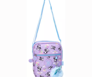Bolsa Lateral Juvenil College Rosa/Azul