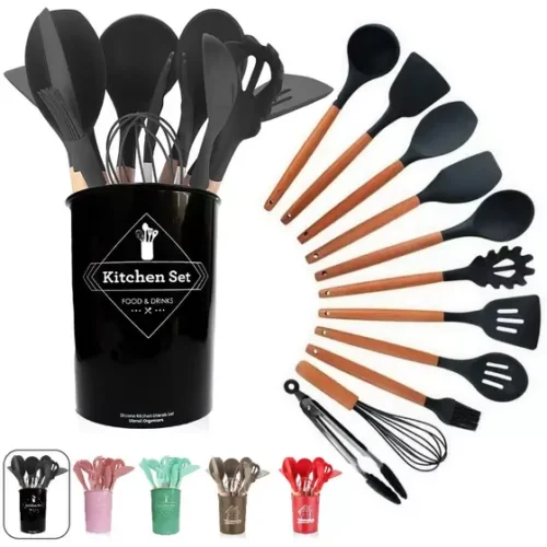 Kit Jogo 12 Peças Utensílios De Silicone